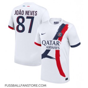 Paris Saint-Germain Joao Neves #87 Replik Auswärtstrikot 2024-25 Kurzarm